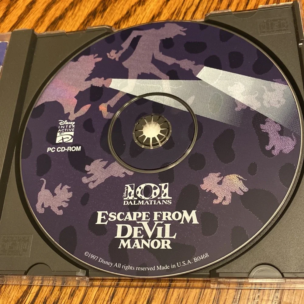 Vintage 90s Disney 101 Dalmatians Escape from Devil Manor PC Game CD-ROM Gaming